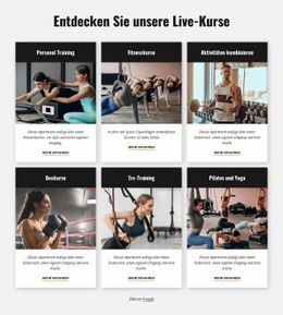 Mehrzweck-Website-Design Für Live-Sportunterricht