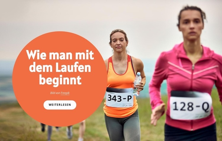 Trainiere drei Tage die Woche Landing Page