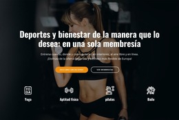 Club Deportivo Y De Bienestar: Plantilla De Sitio Web Adaptable