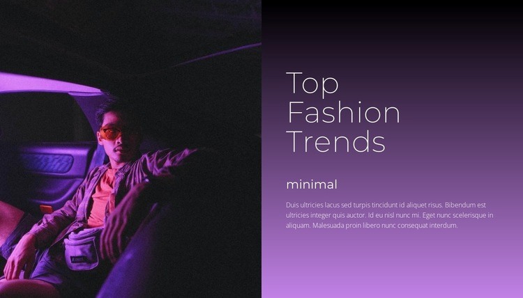Purple is top Homepage Design