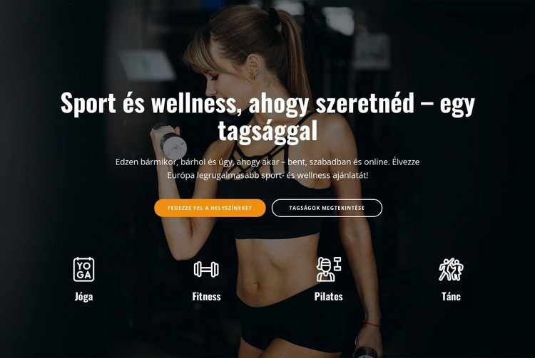 Sport és wellness klub HTML Sablon