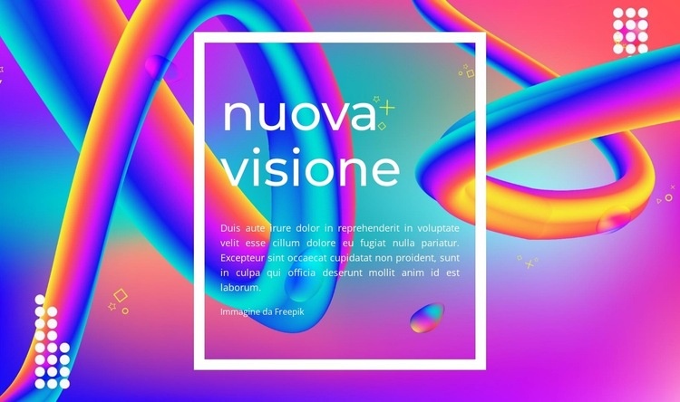 Nuovo stile vibrante Mockup del sito web