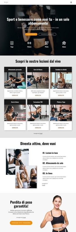 Goditi Gli Sport E Il Benessere Più Flessibili - Download Del Modello HTML