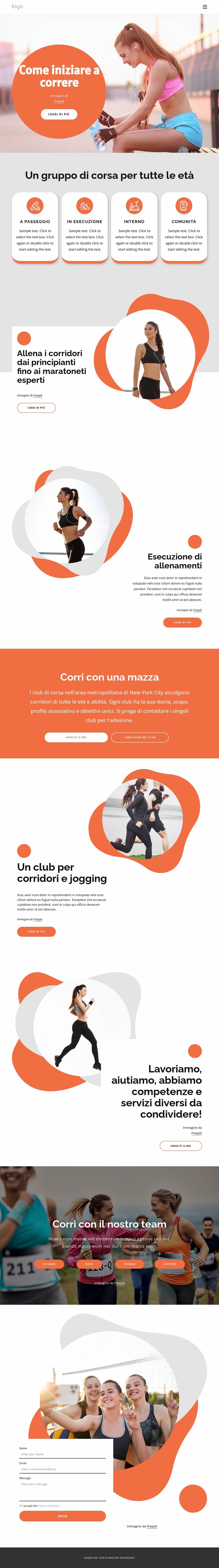 Il club di corsa più amichevole Modello Joomla