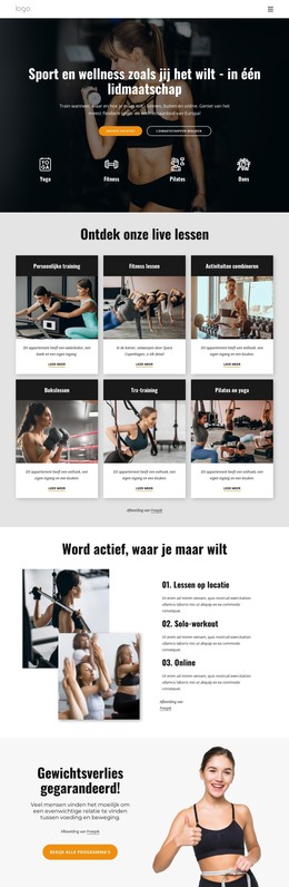 Geniet Van De Meest Flexibele Sport En Wellness - HTML-Sjabloon Downloaden