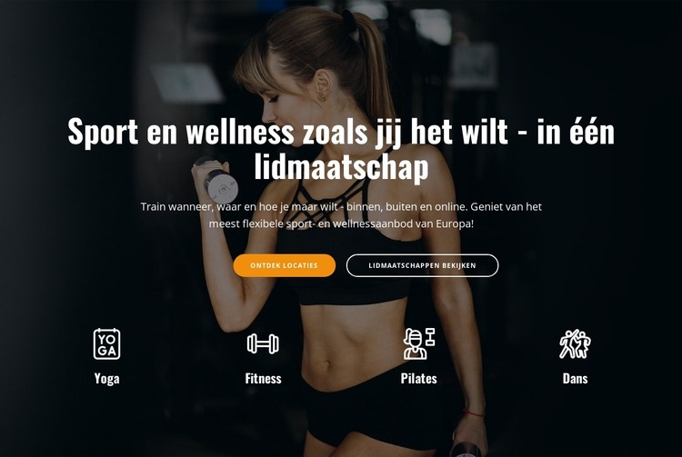 Sport- en wellnessclub HTML-sjabloon