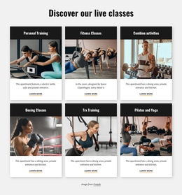 Live Sport Classes - Custom One Page Template