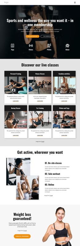 Enjoy The Most Flexible Sports And Wellness Bootstrap HTML