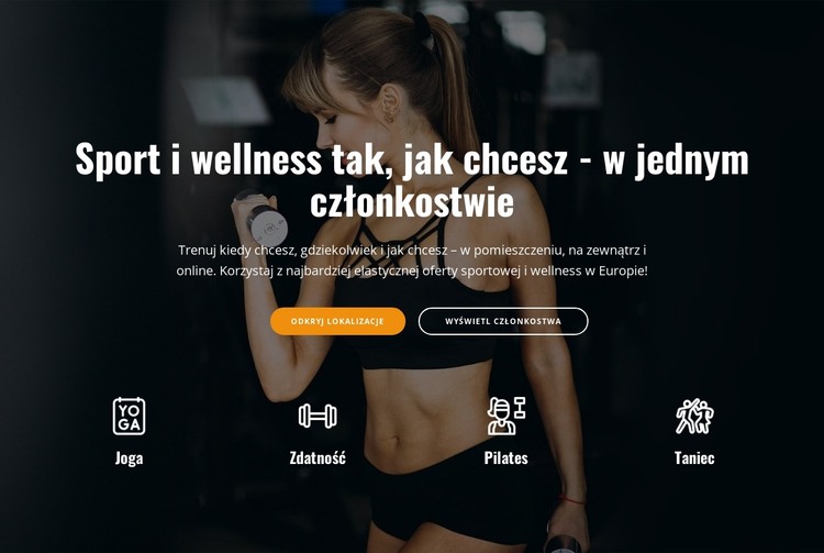 Klub sportowy i wellness Szablon HTML