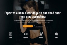 Clube De Esportes E Bem-Estar - Design HTML Page Online