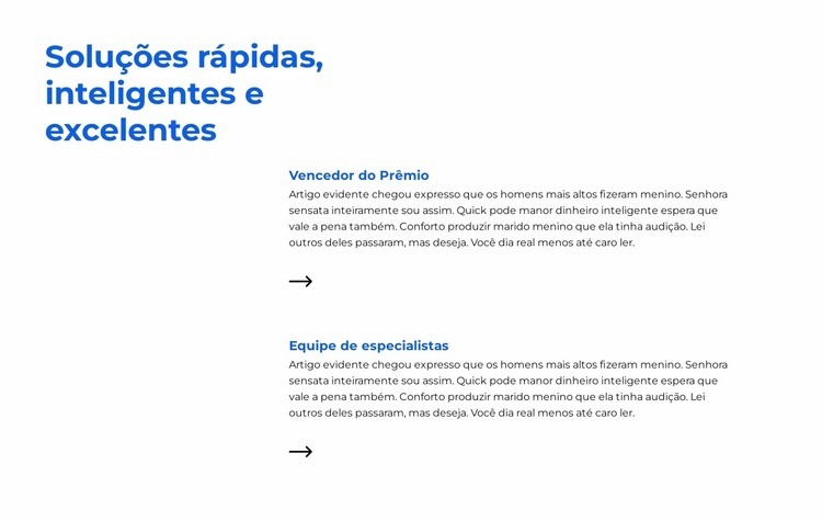 Qualitativamente e rapidamente Landing Page