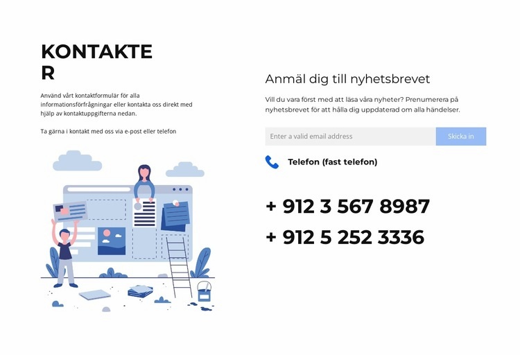 Samtal eller brev HTML-mall