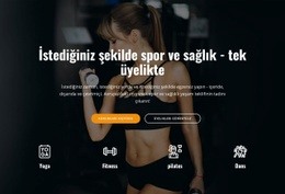 Spor Ve Sağlıklı Yaşam Kulübü Için Özel Web Sitesi Oluşturucu