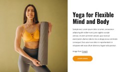 Template Demo For Yoga For Flexible Mind And Body
