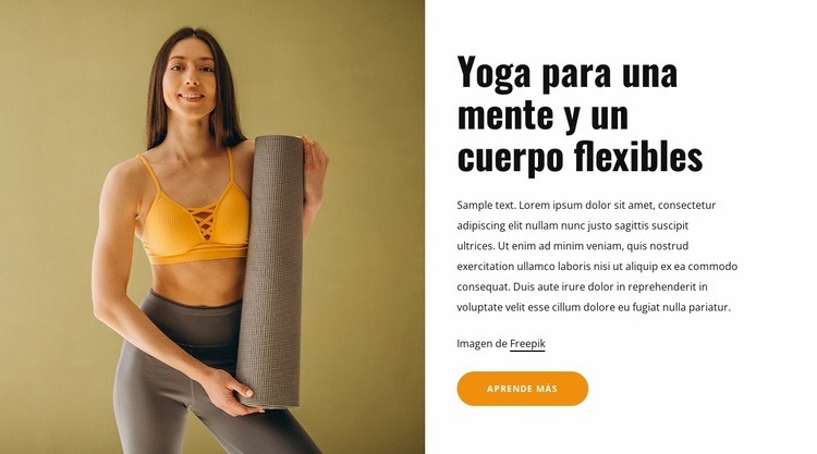 Yoga para una mente y un cuerpo flexibles Creador de sitios web HTML
