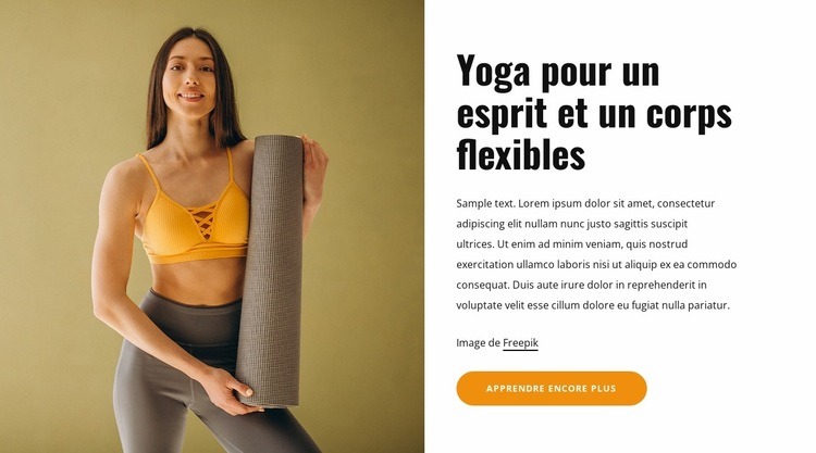 Yoga pour un esprit et un corps flexibles Maquette de site Web