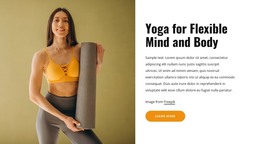 Responsive HTML For Yoga For Flexible Mind And Body