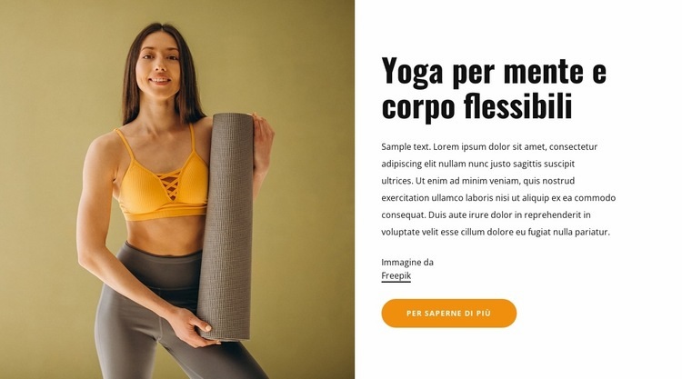 Yoga per mente e corpo flessibili Costruttore di siti web HTML