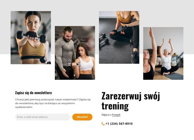 Zarezerwuj trening online Szablony do tworzenia witryn internetowych