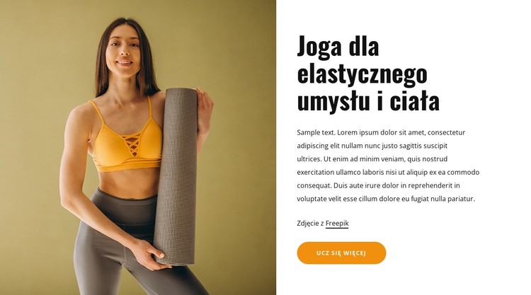 Joga dla elastycznego umysłu i ciała Szablon CSS