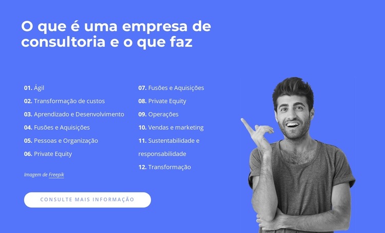 Aconselhamento profissional, orientação e soluções acionáveis Modelo de site