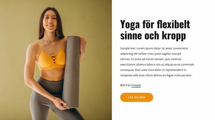 Yoga för flexibelt sinne och kropp CSS -mall