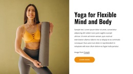 Free Online Template For Yoga For Flexible Mind And Body