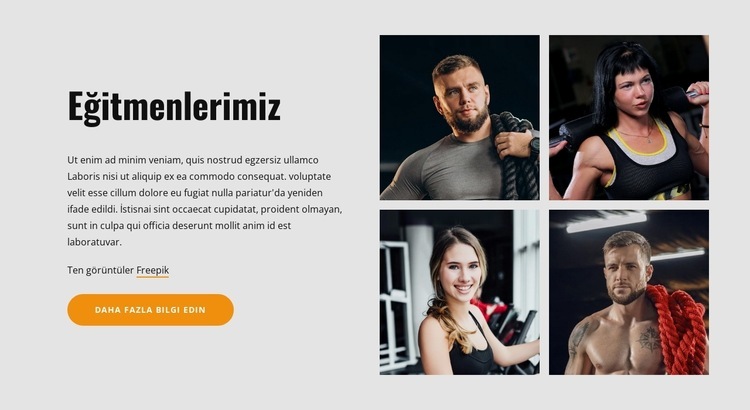 Spor kulübü takımı Html Web Sitesi Oluşturucu