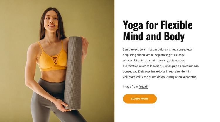 Yoga for flexible mind and body Wysiwyg Editor Html 