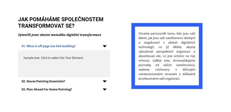 Krátký seznam otázek Šablona CSS