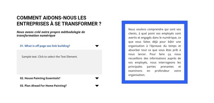 Petite liste de questions Conception de site Web