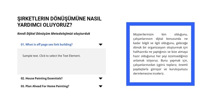 Kısa soru listesi CSS Şablonu