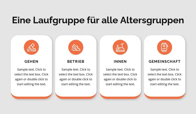 Gehen und Laufen CSS-Vorlage