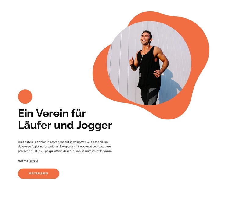 Ein Club für Jogger HTML-Vorlage