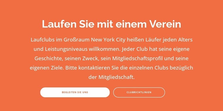 Überschrift, Text und zwei Schaltflächen HTML Website Builder