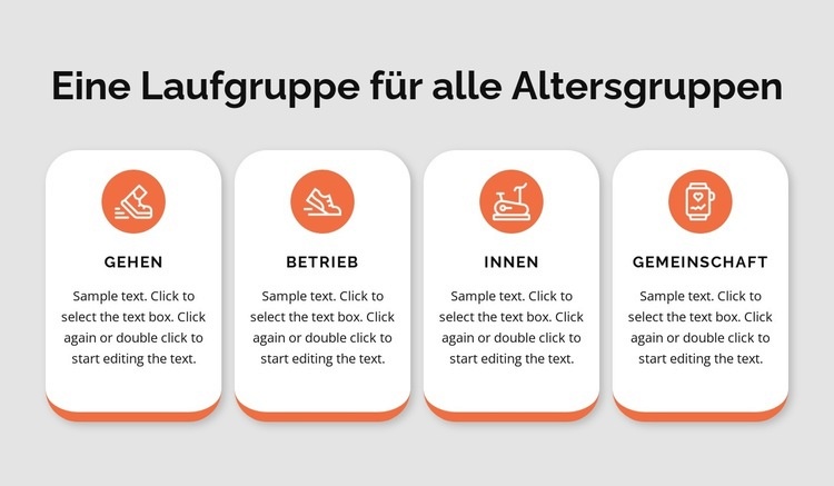 Gehen und Laufen HTML5-Vorlage