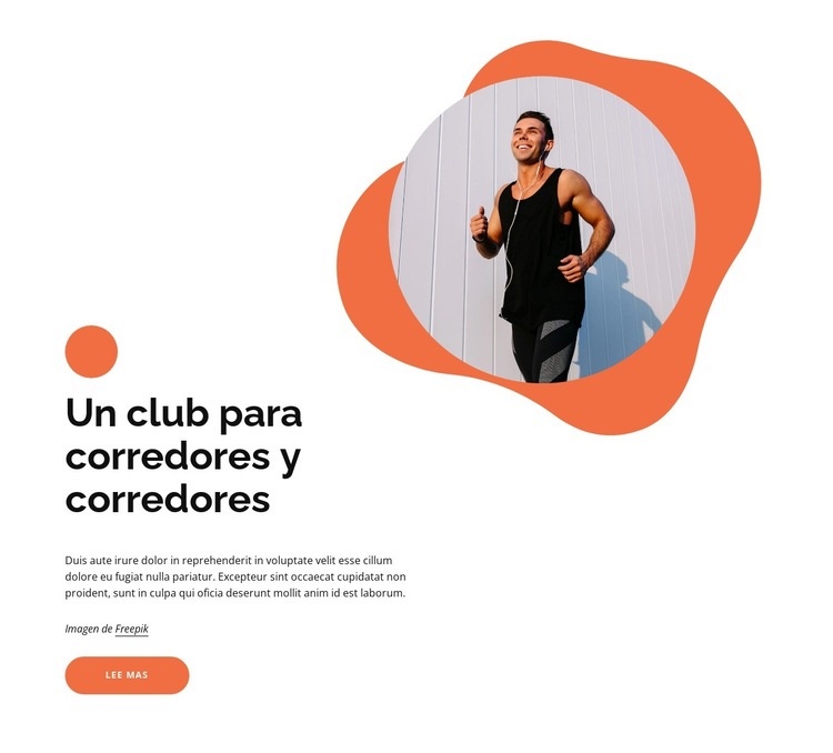 Un club para corredores Creador de sitios web HTML