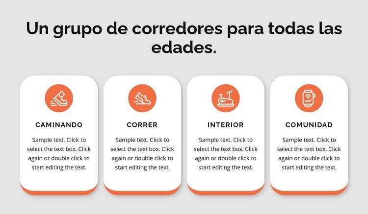 caminar y correr Diseño de páginas web