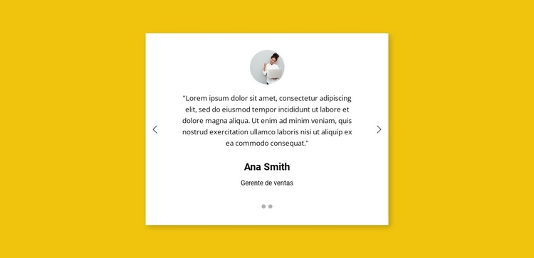 Dos reseñas en slider Tema de WordPress