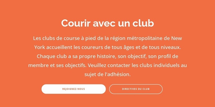 Titre, texte et deux boutons Créateur de site Web HTML