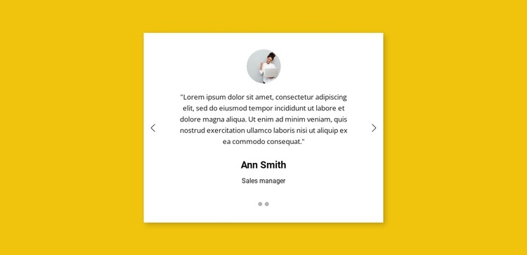 Two reviews in slider HTML5 Template