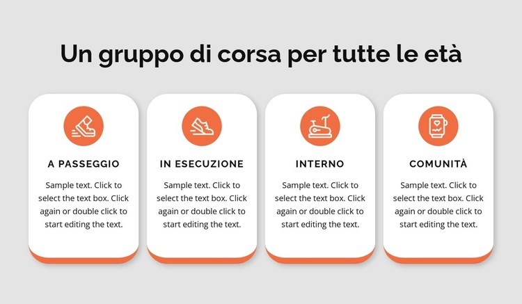 Camminare e correre Costruttore di siti web HTML