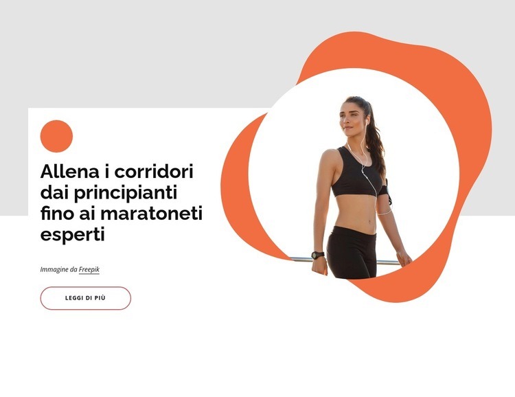 Comunità di corsa Mockup del sito web