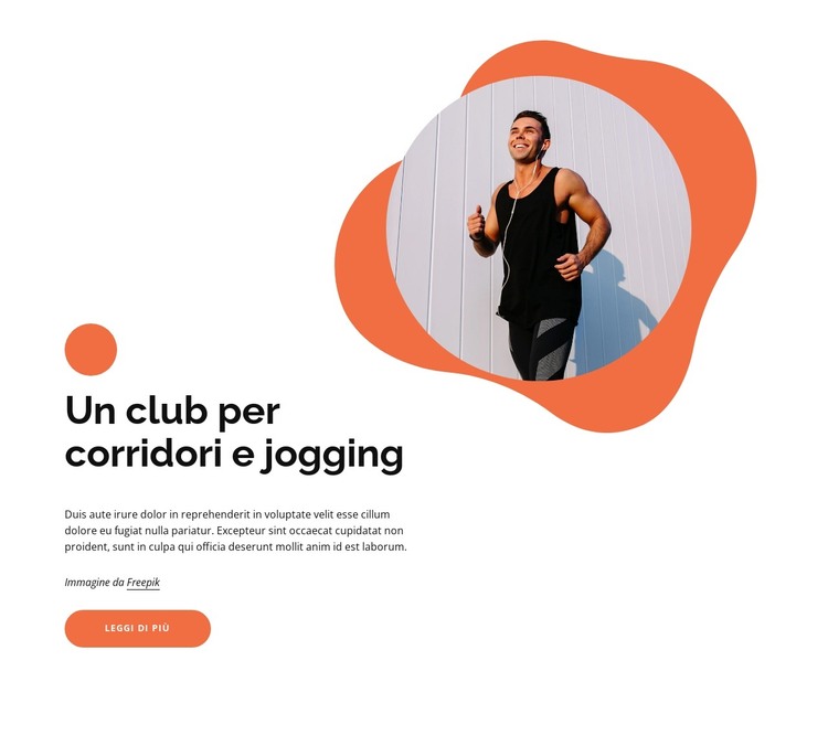 Un club per jogging Modello HTML