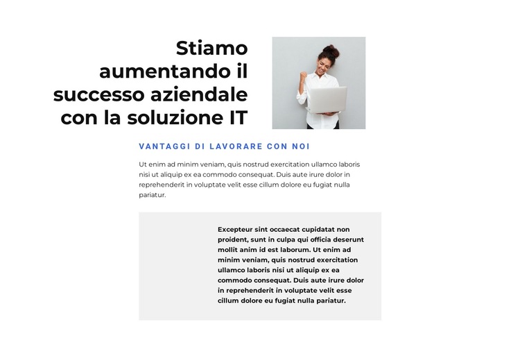 Ci mettiamo al lavoro Modello di sito Web