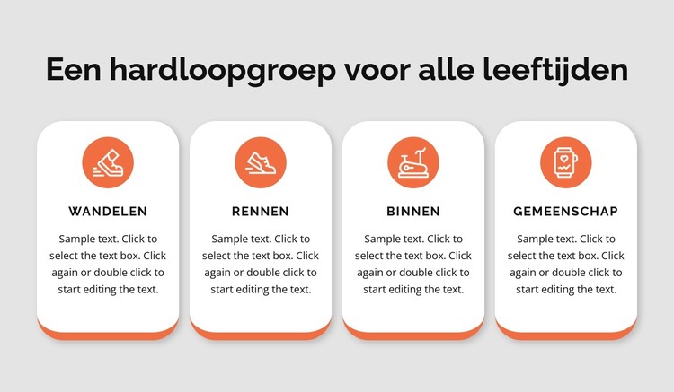 Lopen en rennen HTML-sjabloon