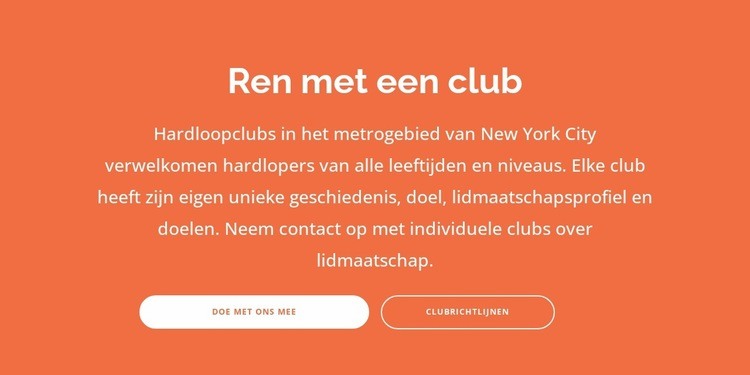 Kop, tekst en twee knoppen Html Website Builder