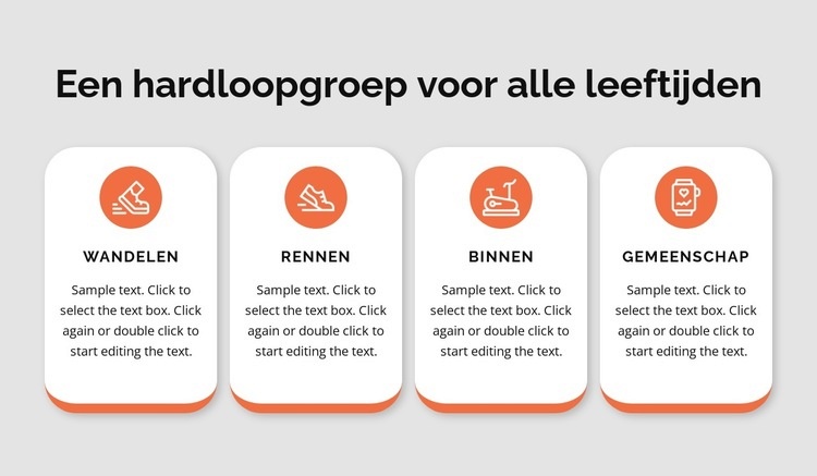 Lopen en rennen HTML5-sjabloon