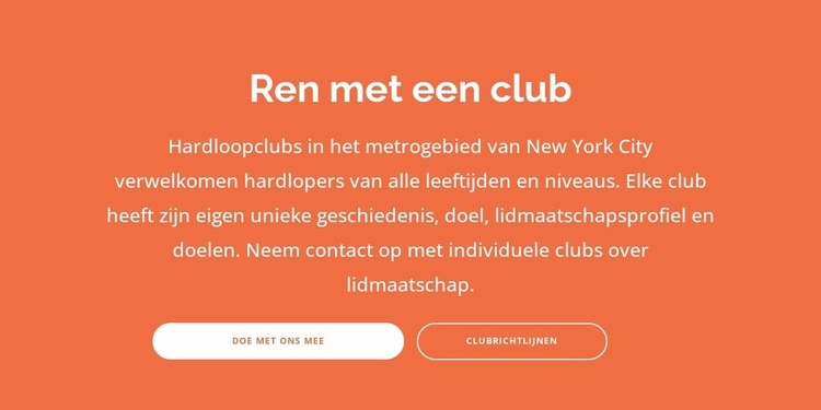 Kop, tekst en twee knoppen HTML5-sjabloon