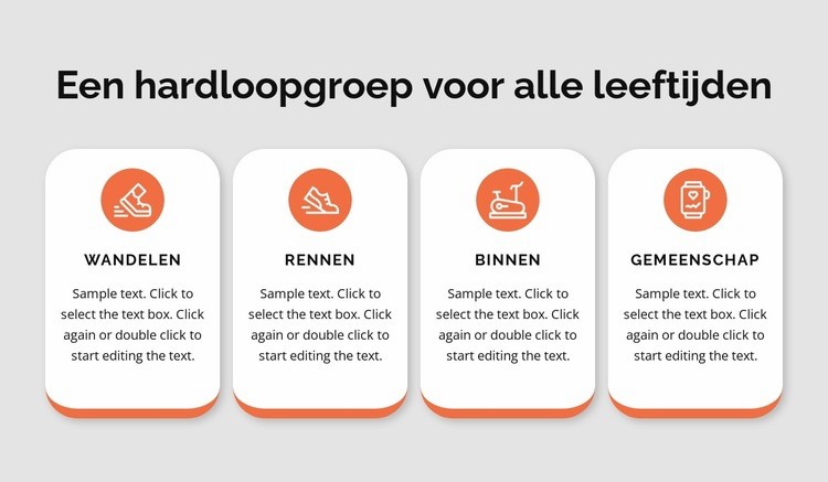 Lopen en rennen Website Builder-sjablonen